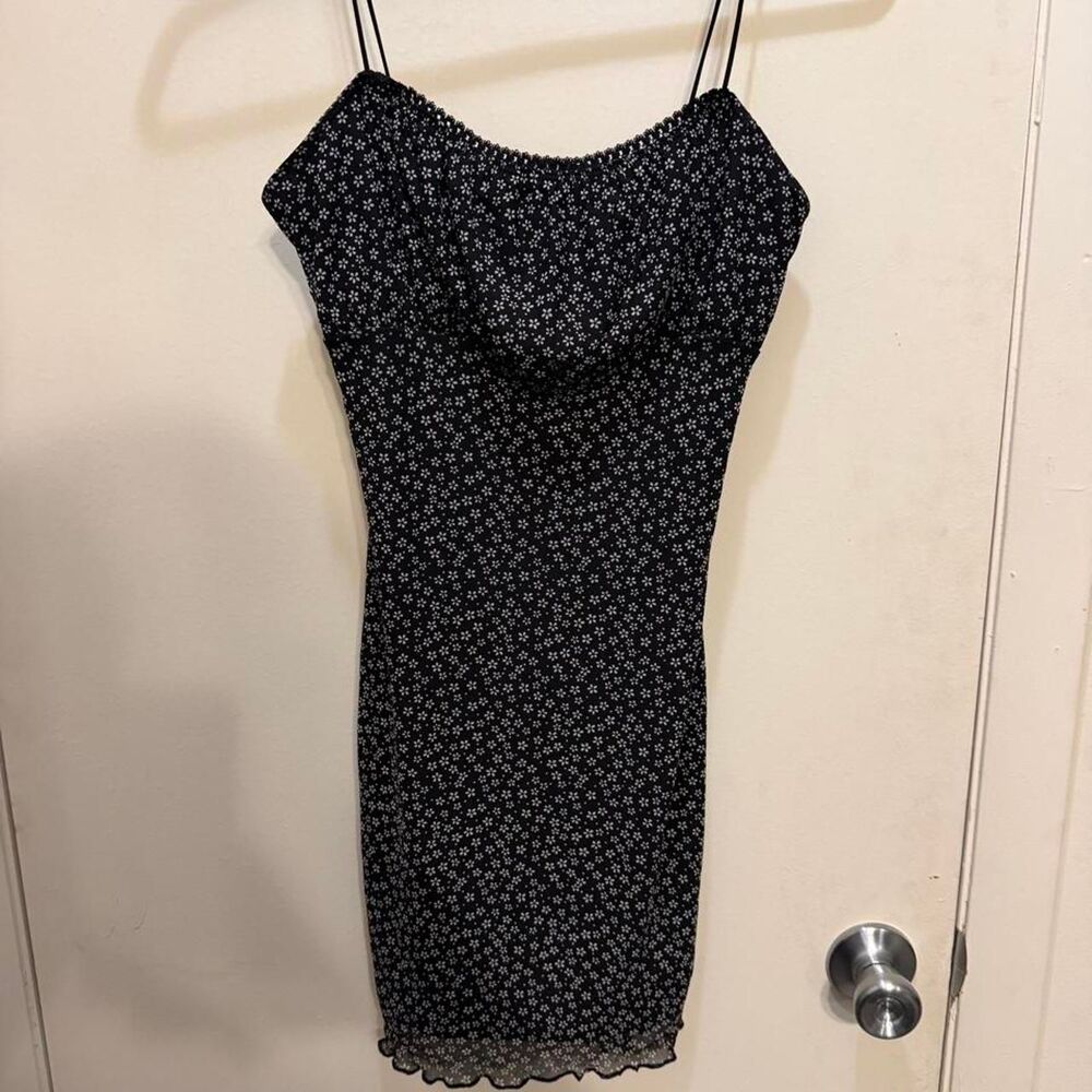 Forever-21 Women's Navy and Black Dress